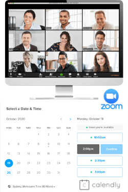 Calendly and Zoom are handy software toools for scheduling and running consultations online